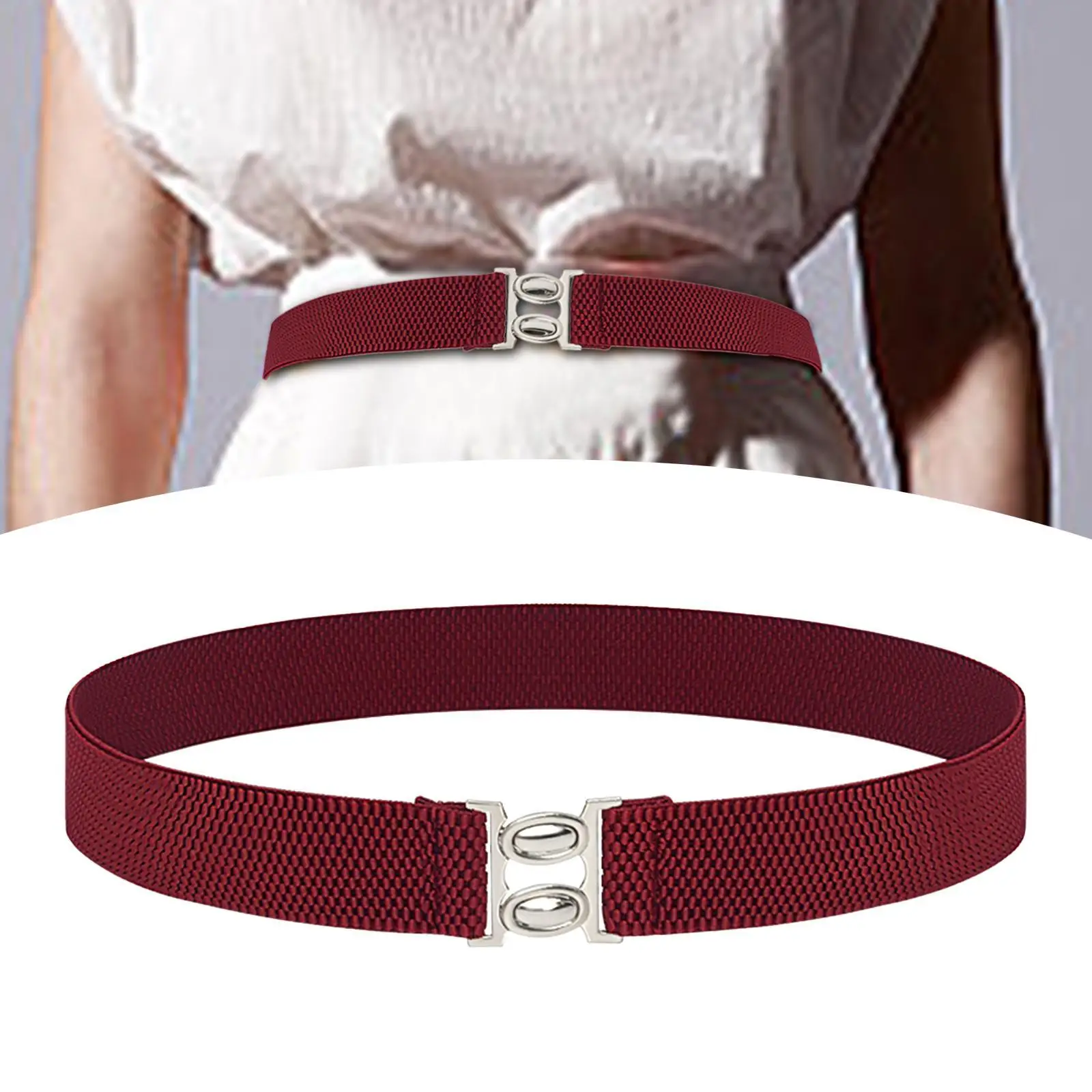 Women Elastic Waist Belt Lady Trendy Casual Wide Waist Belt for Travel Birthday