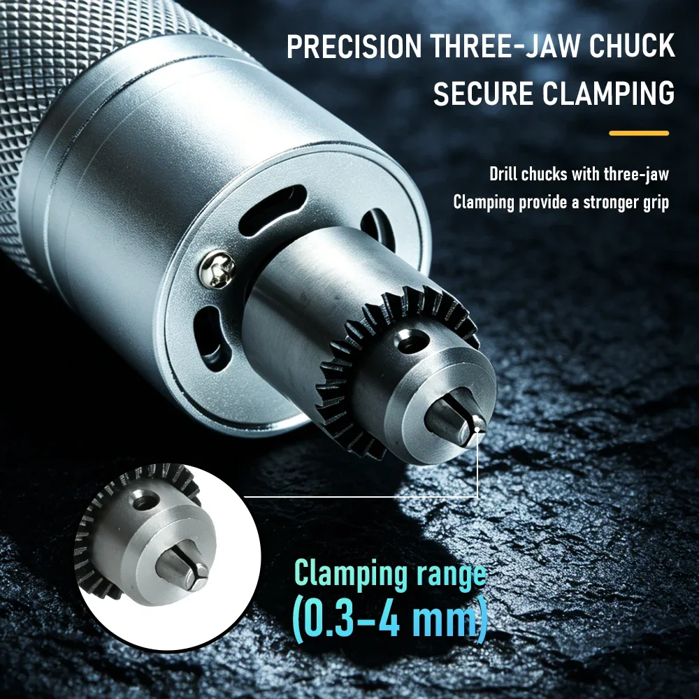 TUNGFULL DC24V Variable Speed Mini Handheld Rotary Grinder Tool 0.3-4MM Drill Chuck  48W Electric Engraving Polishing DIY Kit