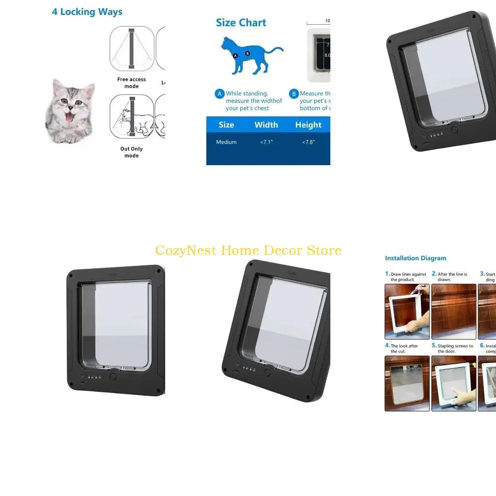 

92MF Intelligent Access Pet Detection Technology Secure Entry For Active Cats