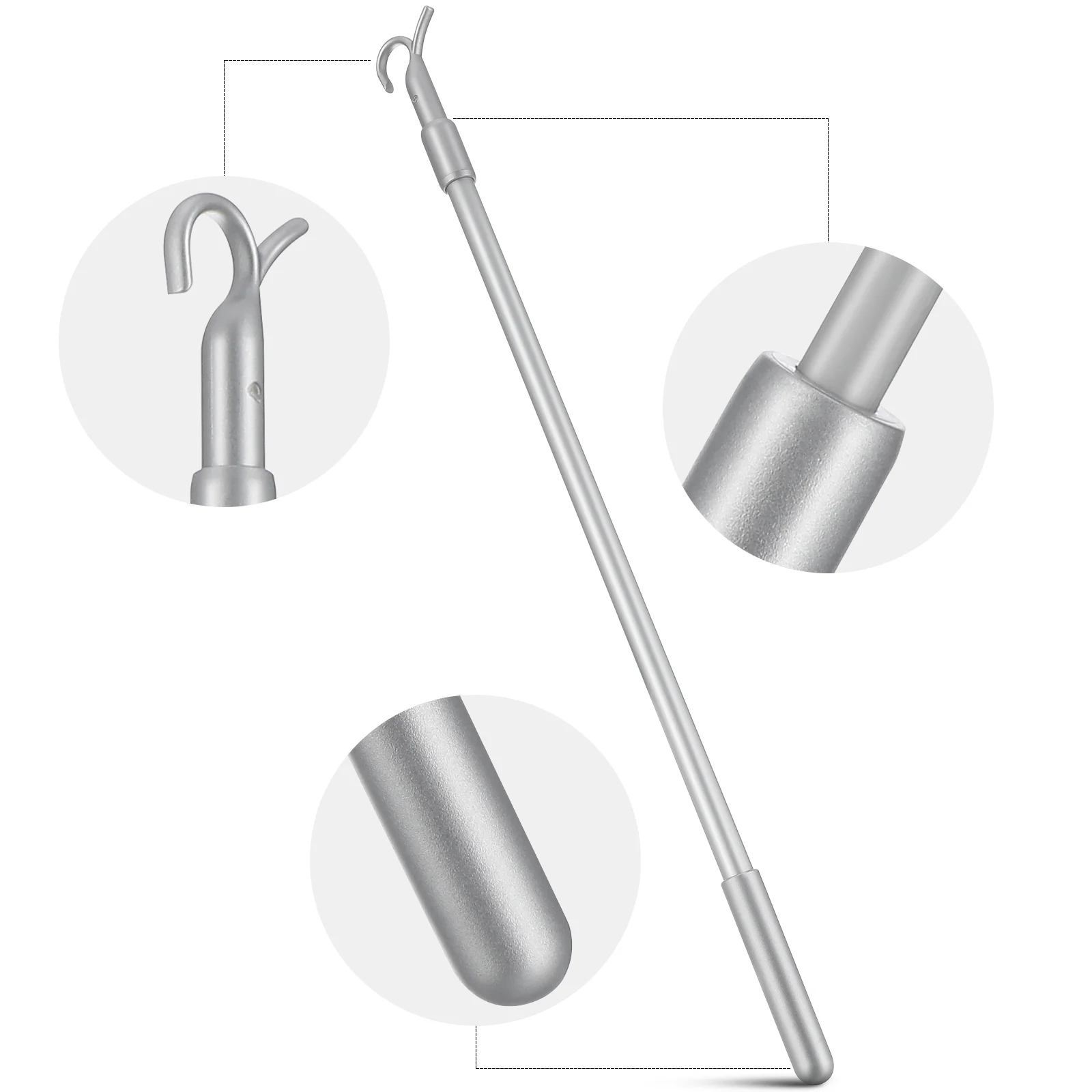 Curtain Retractable Rotary Rod Vertical Blinds Home Wand Tilt Telescoping Pole Screen Metal Aluminum Alloy Travel