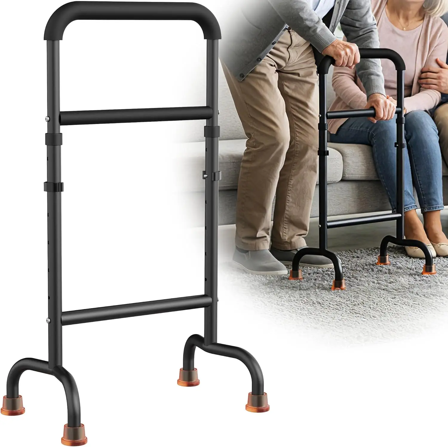 

Adjustable Stand Assist for Chair & Couch, Lightweight Aluminum Frame with 450lb Capacity - Mobility Aid for Seniors