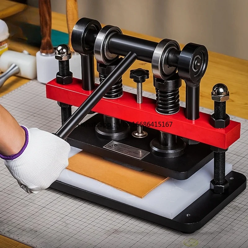 

Manual Leather Die Cutting Machine Hand Pressing Cutter Embossing Shaping Mold Tools DIY Punching Fabric Paper (Size S)