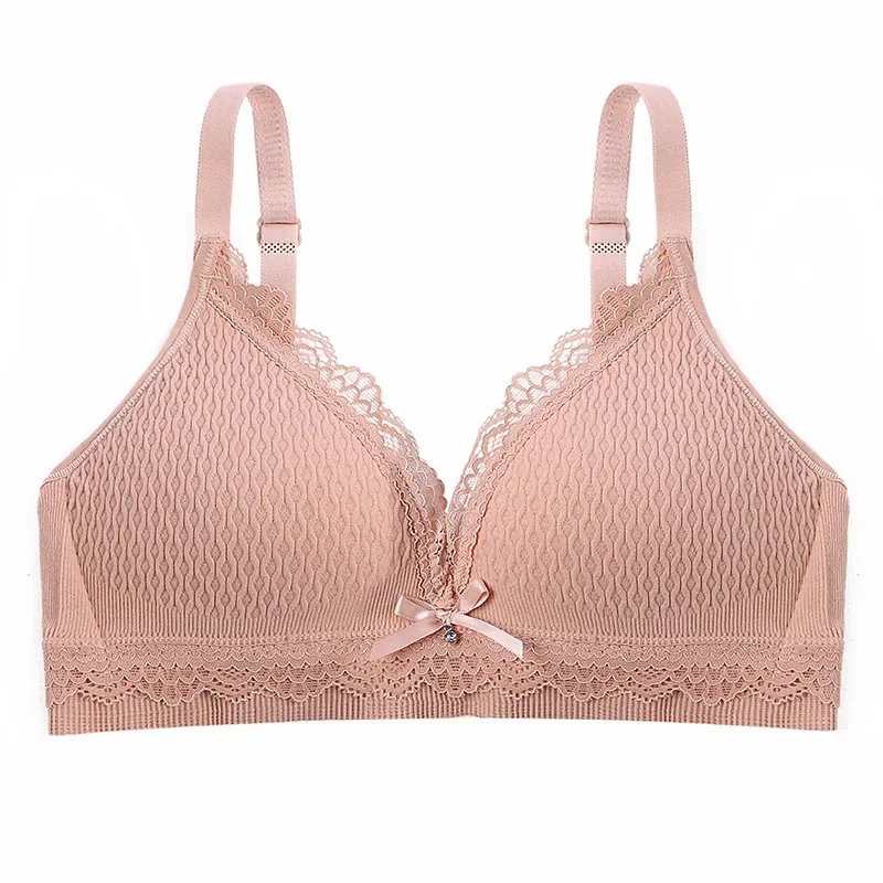 New Women's Underwear Lace Molded Bras No Steel Ring Bra Women Sexy Lingeries Wireless Brasseiere Full Cup Бюстгальтер Женский image 6