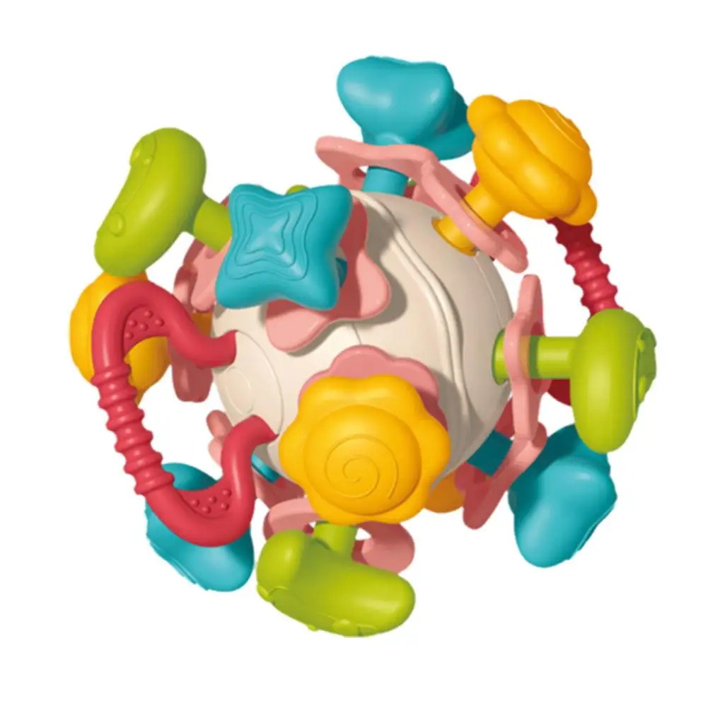 Manhattan Atomic Ball Toy pour enfants, Space TeWindsor Ball, Jouets apaisants pour les dents, Jouets d'entraînement à la préhension mentaires orielle pour bébé, Silicone de qualité alimentaire