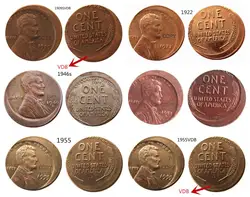 US One Cent 6pcs Different Error with An Off Center Rare Copy Coins
