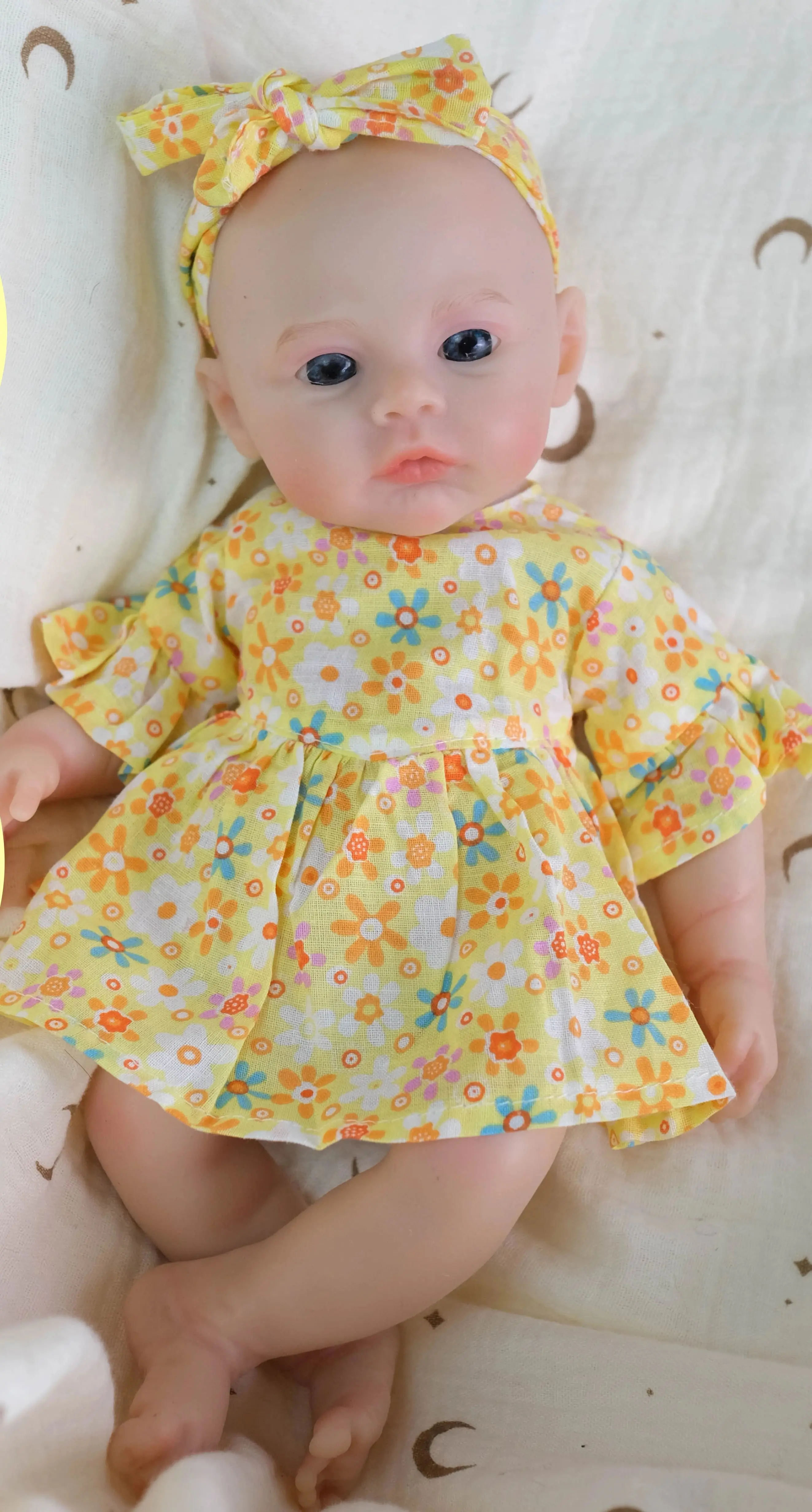 

NPK 12''High Quantity Solid Super Soft Elastic Silicone Reborn Meadow Hand PaintedLifelike Collectible Art Doll