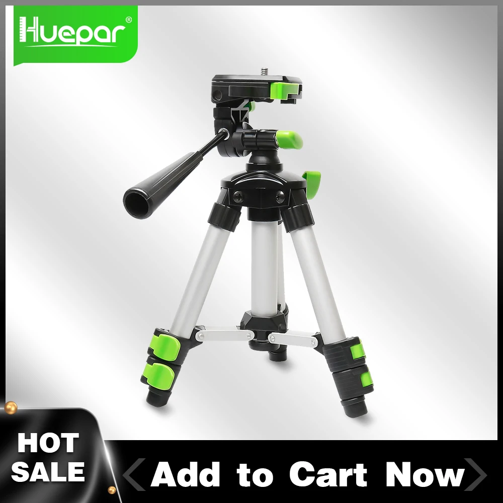 Huepar Aluminum Adjustable Tripod Stand Holder use for Laser Level with 1/4