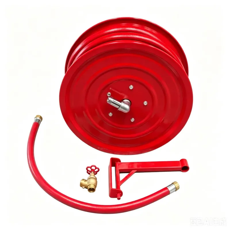 Premium Fire Hose Reel with L Bracket & Nozzle – 30m Flexible, Cast Iron, Durable Fire Fighting Equipment