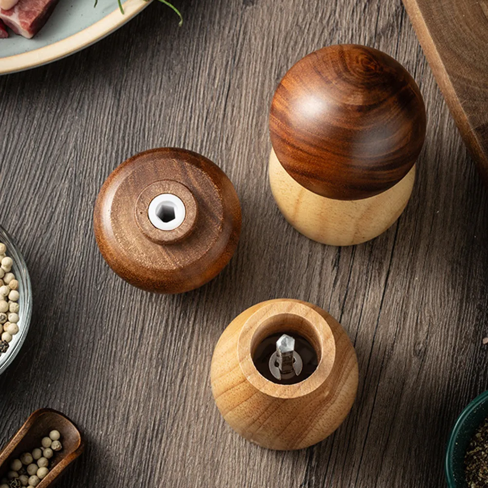 

Ручная деревянная мельница для перца, компактная кухонная мельница для специй, для морской соли, многоразовая, удобная, для приготовления блюд и приправ