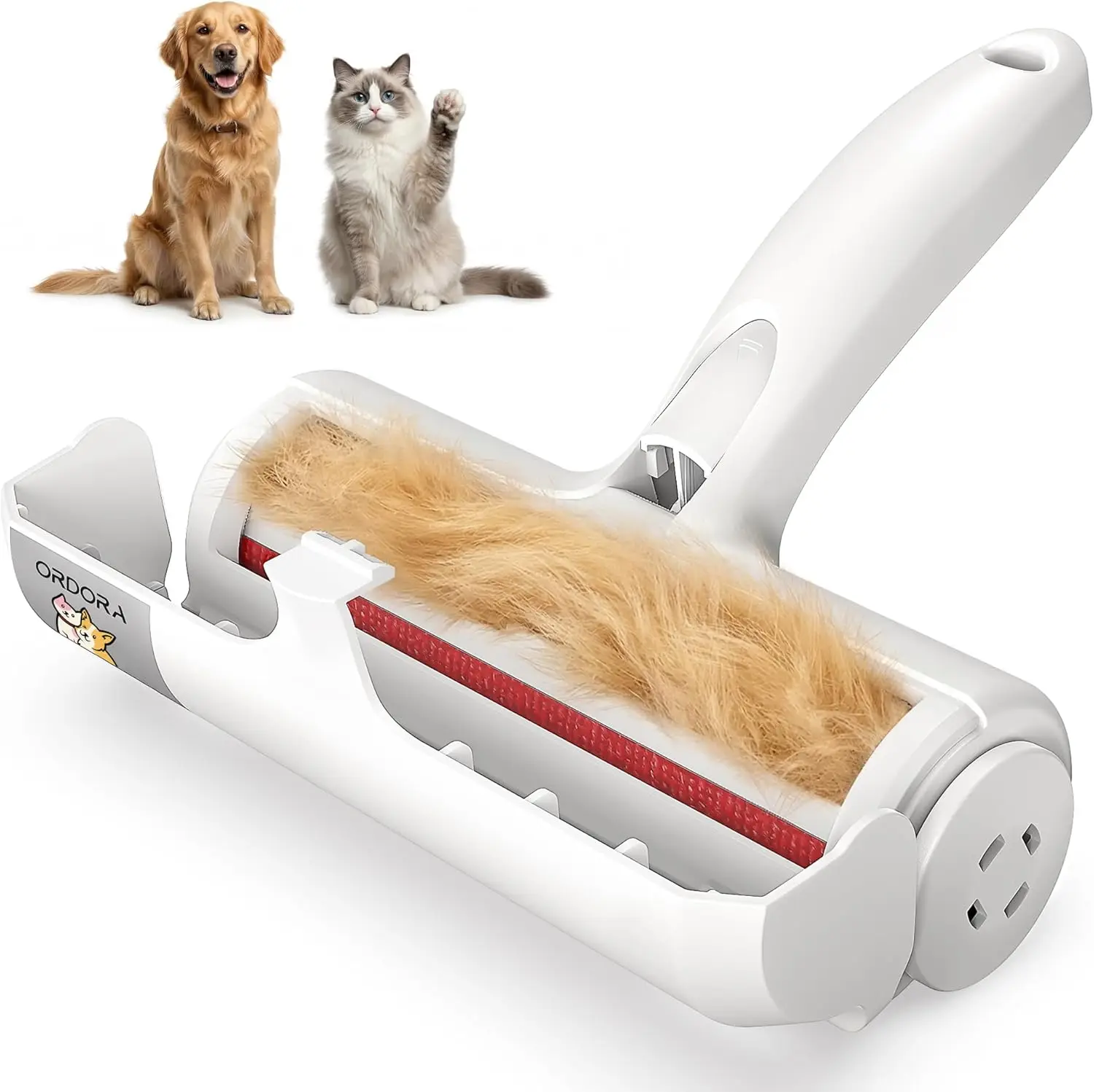 

Reusable Pet Hair Remover - Eco-Friendly Lint Roller for Dog & Cat Hair on Furniture, Car, Bedding