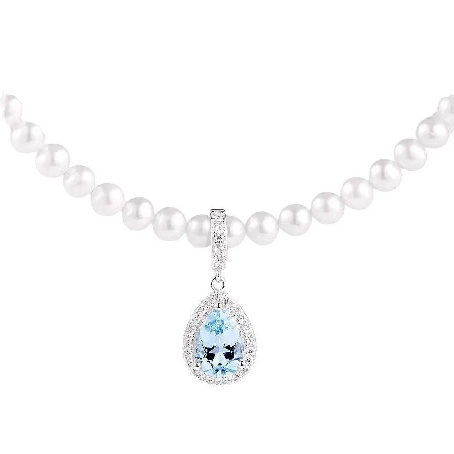 Angel's Tears ~ Cadena de clavícula con perlas y gota de agua para mujer, cadena ligera de lujo con diseño de nicho, cadena para el cuello con temperamento, nuevo collar de alta gama