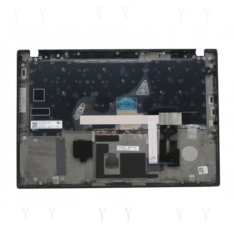 

Y+ 5M10Z41159 Для Lenovo Thinkpad T14s: Панель для рук (пальмрест) с клавиатурой без подсветки (US) и рамкой-накладкой