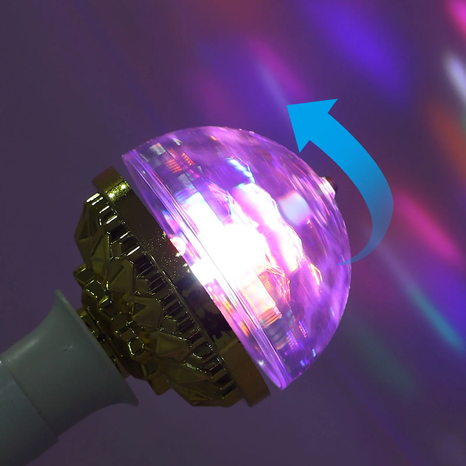 

2 Sets LED Bulbs E27 Base Rotating Disco Light for Home Party KTV Bar Stage DJ Lighting RGB Strobe Effect