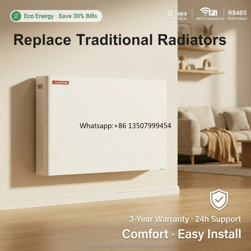 Eco Energy Water Fan Coil Smart Wifi Thermostats Slim Wall Mounted Fcu Fan Coil Unit for Home Replacing Traditional Radiators