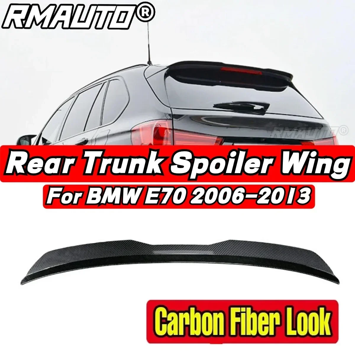 BMW E70 Car Rear Roof Spoiler Modification Part Car Rear Spoiler Wing For BMW X5 F15 E70 E53 G05 2006-2013 Car Accessories