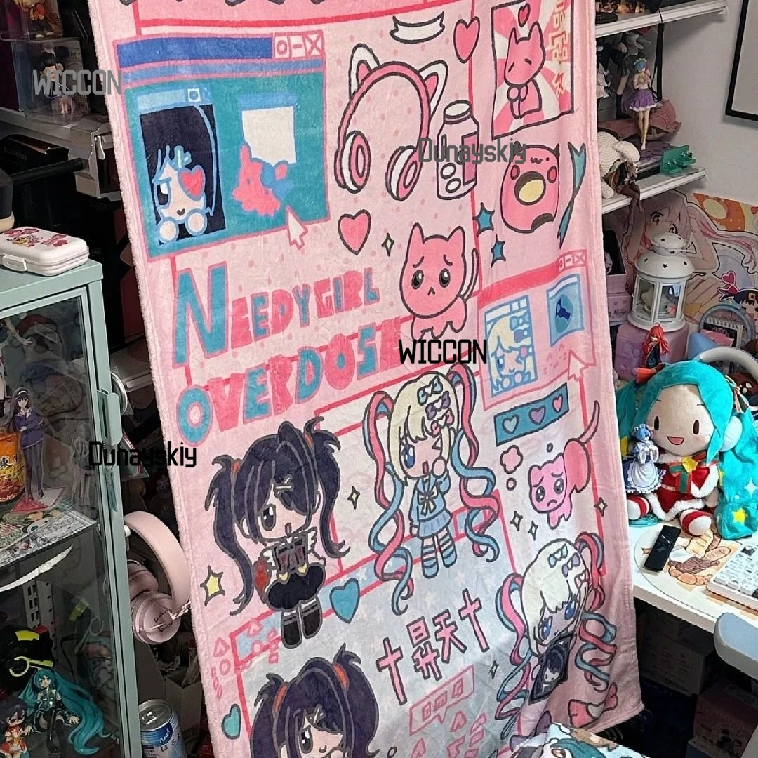 المحتاجة فتاة لعبة الجرعة الزائدة المطر Ame مثير النساء تأثيري ازياء اكسسوارات Kawaii Jirai Kei بطانية دافئة اليابانية اليومية هالوين