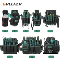 Greener Thick Tool Kit Electric Drill Storage Packaging Repair Multi Layer Tool Waist Bag Electrical Tools Canvas Wear Resistant