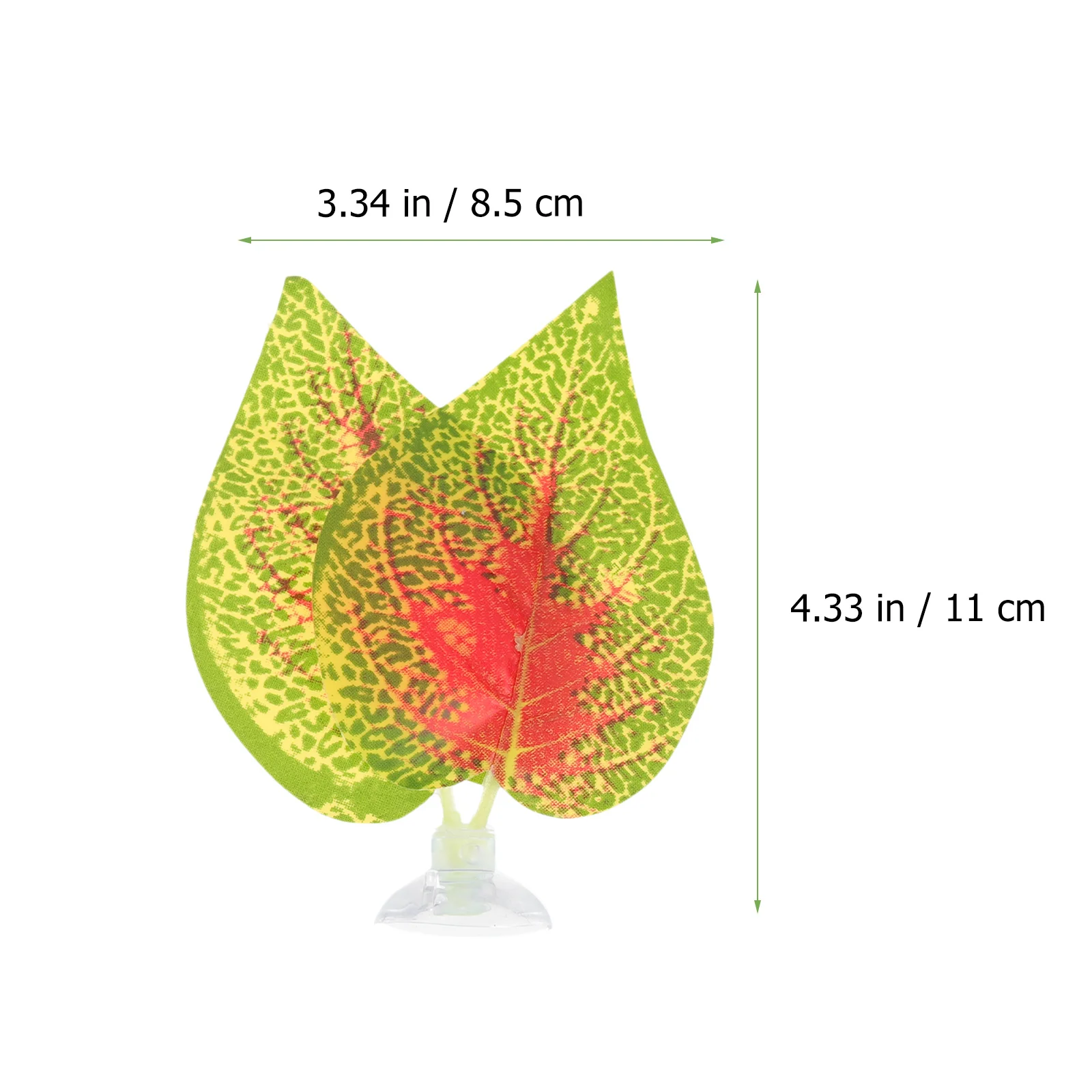

2Pcs Artificial Leaf Ornaments Plastic Simulation Plant Decor Reptile Climbing Leaf Safe Reptile Tank Plants Fish Tank