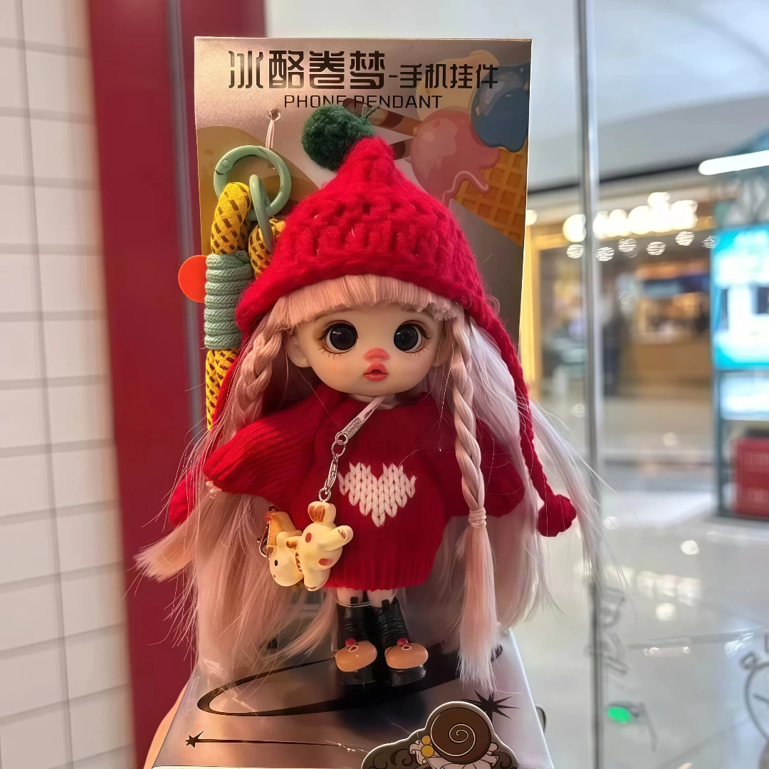 

Новый милый вязаный набор в стиле Лолита для кукол BJD: брелок, подвеска для сумки, украшение для комнаты, игрушка, подарок на день рождения