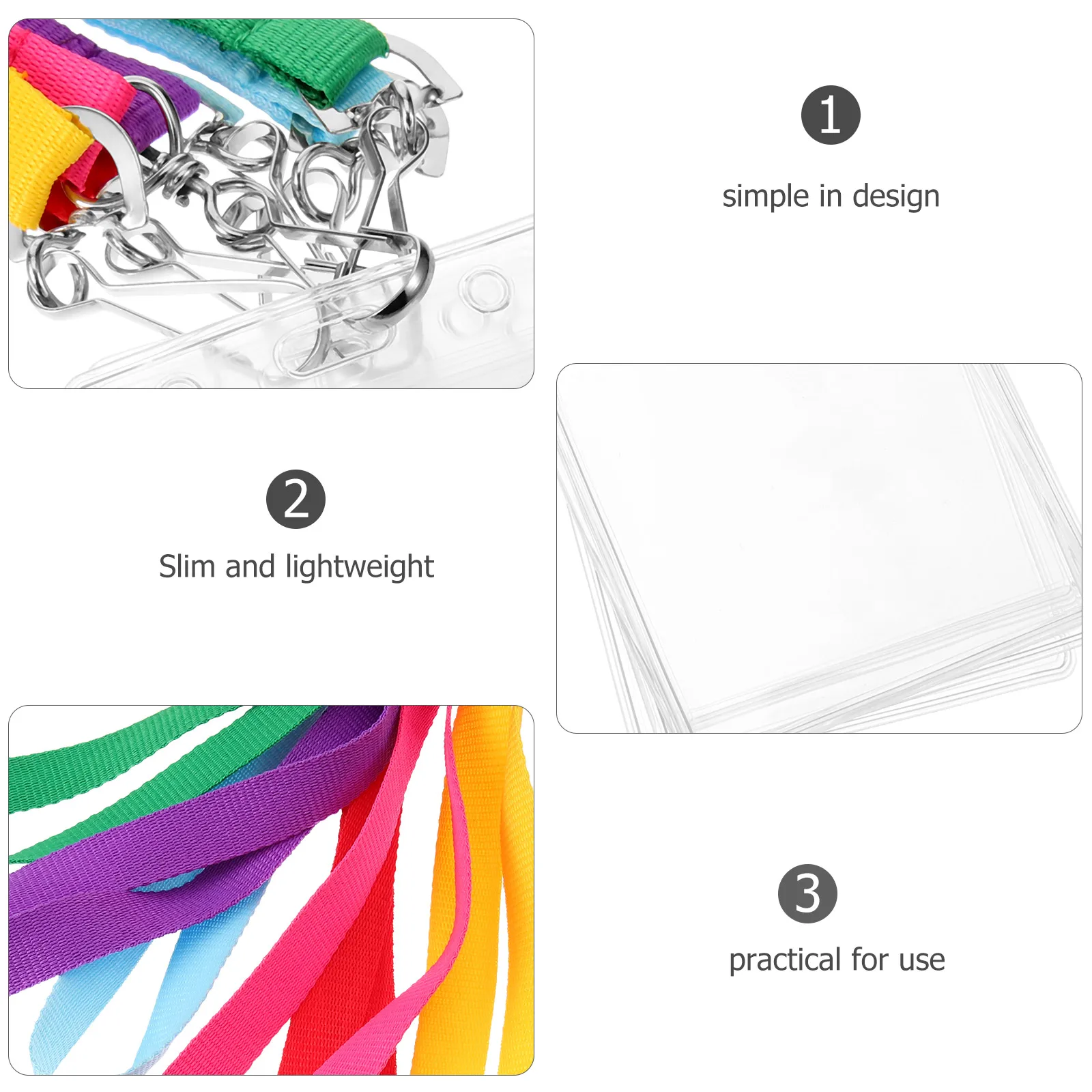 

6 Pcs Waterproof ID Card Holder Plastic Badge Holders for Lanyard Protector Sleeve Abs Work
