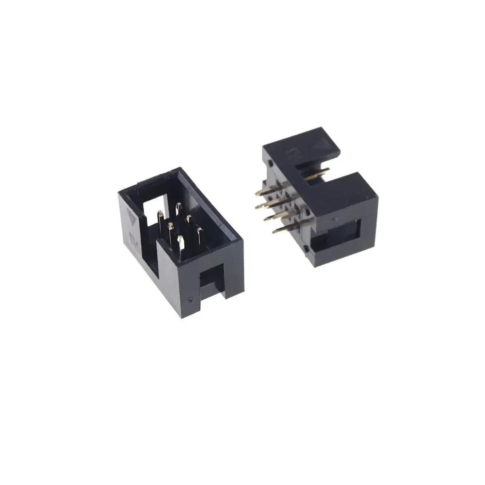 1000Pcs Shrouded Box PCB Header Male 2.54MM 2x3 Pin 6 Pole Straight DIP Through Hole For IDC Socket Receptacle