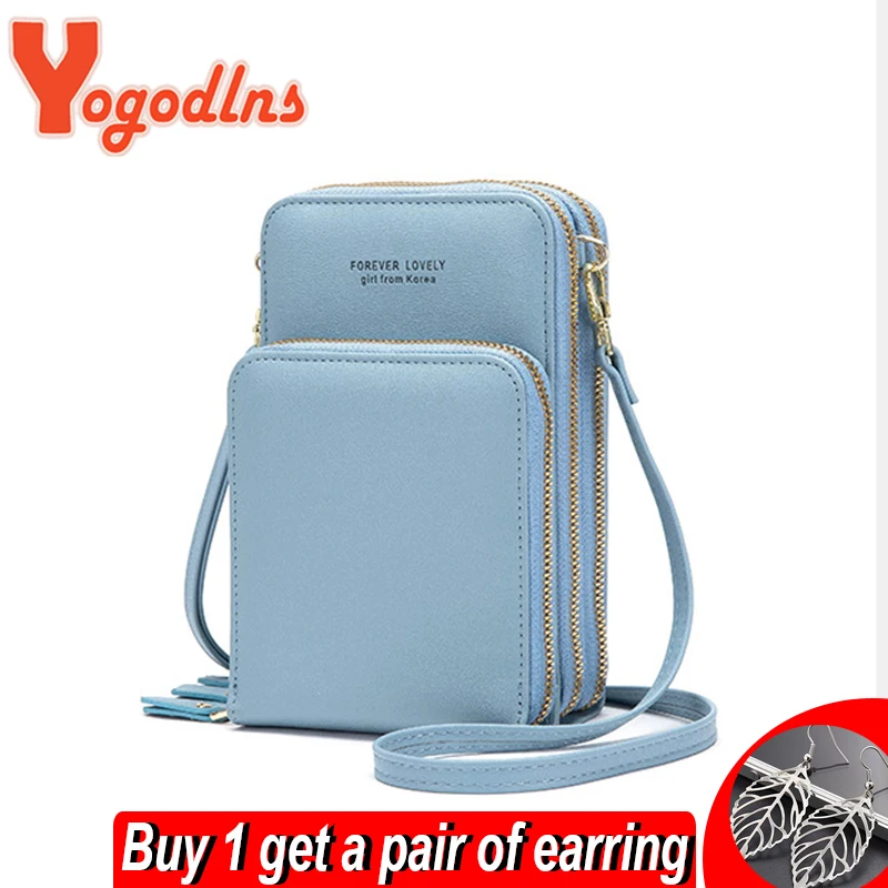 Yogodlns Crossbody Cell Phone Shoulder Bag Cellphone Bag Fashion Daily Use Card Holder Summer Shoulder Bag Small Women Wallet