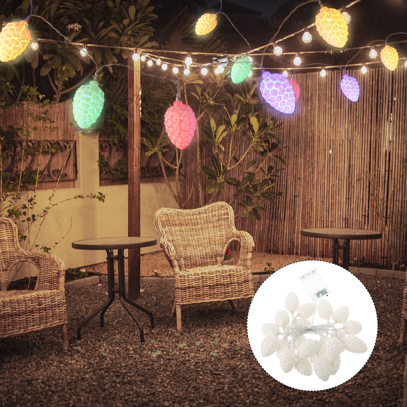 

Pine Cone String Lights LED Party Lamp Plastic Light Strings Outdoor Decor Garden Yard Fall Atmosphere Energy Saving