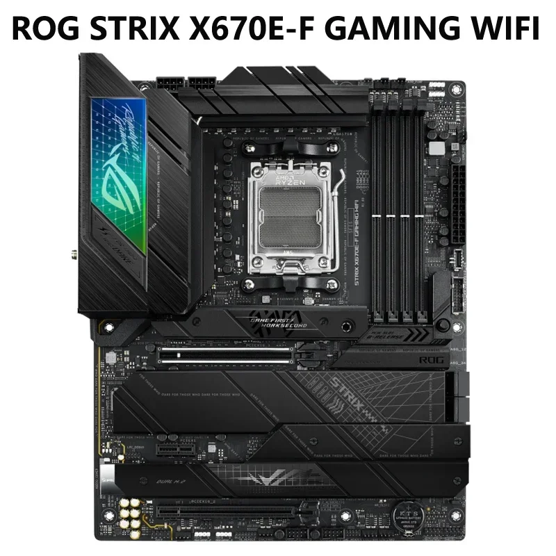 ASUS ROG STRIX X670E-F GAMING WiFi 6E Socket AM5 LGA 1718 AMD Ryzen 7000 Gaming Motherboard 16+2 Power Stages PCIe 5.0 DDR5 view 3