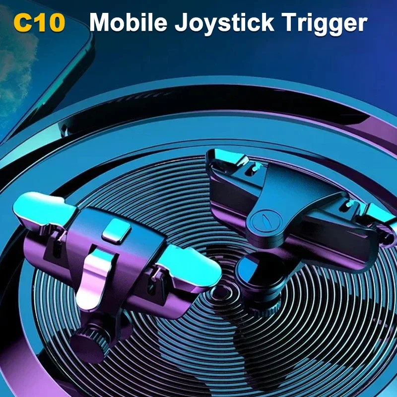 

C10 Mobile Phone Gamepad Joystick for PUBG Aim Shooting L1 R1 Alloy Key Button Trigger for IPhone Android Game Handle Controller