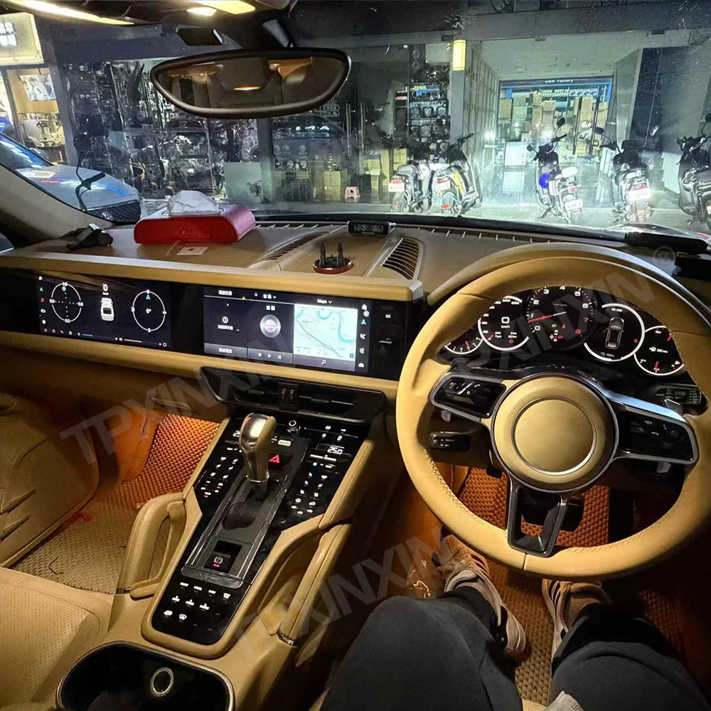 

Dual 12.3 Inch 4K HD For Porsche Cayenne 2011-2017 Android 13 Screen+Speedometer+steering wheel+saddle+airplane gear lever Auto