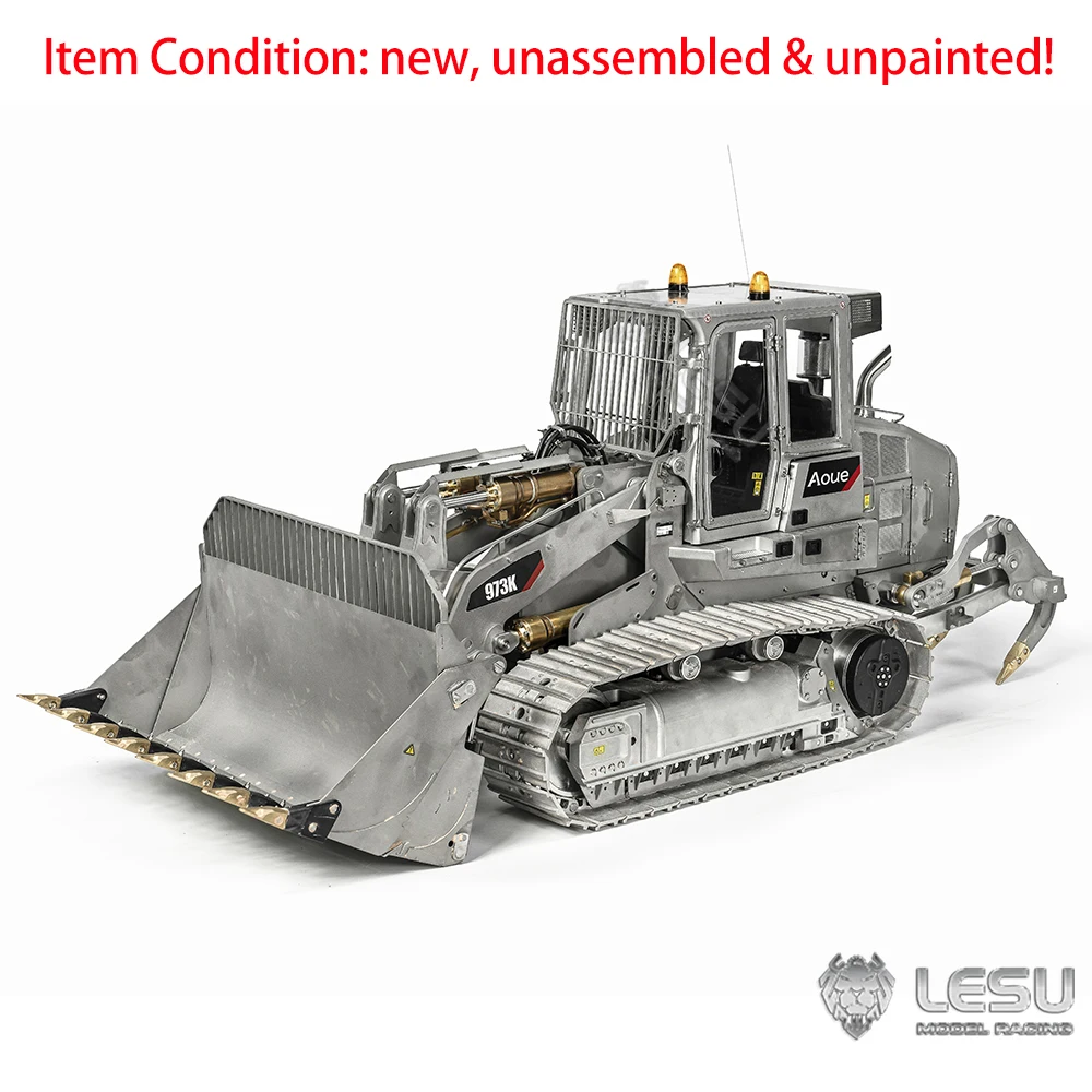 New LESU C973K RC Loader Kits 1/14 Hydraulic Metal Heavy Machine Vehicles Radio Control Car Model with Brushless Motor ESC Toy