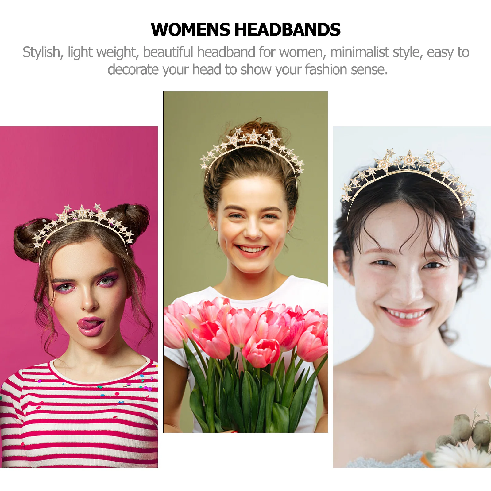 

Sparkle Star Alloy Pageant Wedding Headpiece Headpiece Women Wedding Bridal Pageant Accessories Hairbands Gold Color