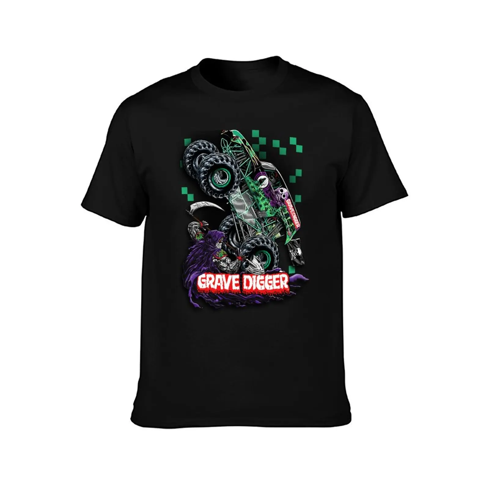 Grave Digger Monster Truck T-Shirt Functional Casual Short Sleeve Tee T-Shirt