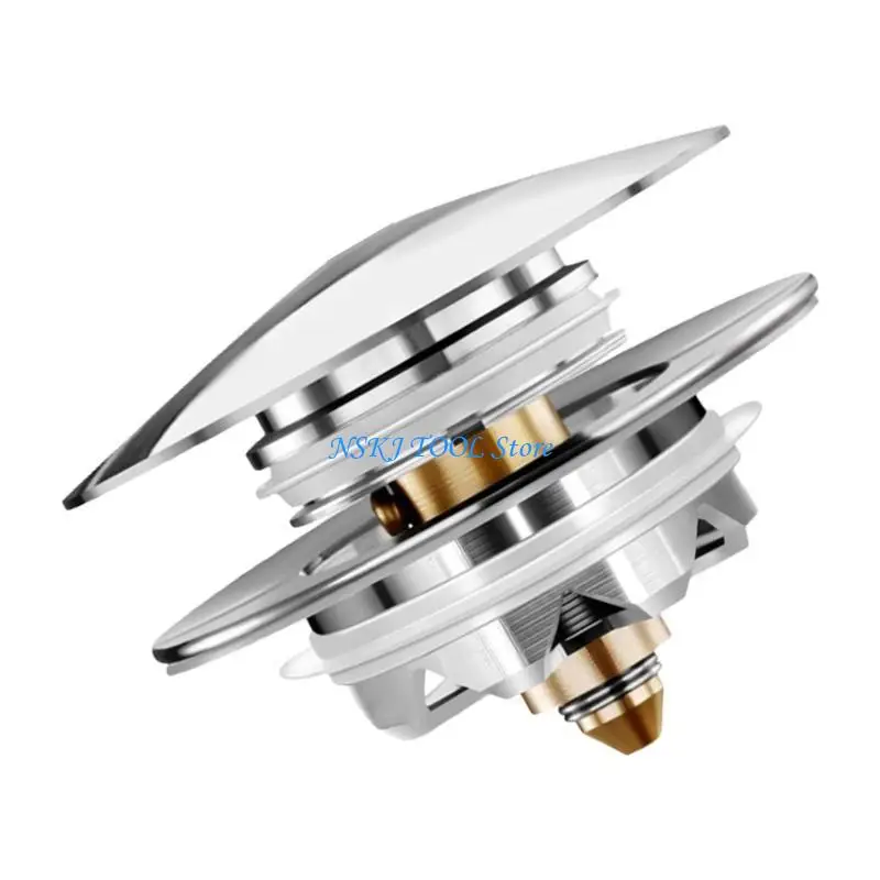 L8RC Advanced Reversible Bath Cores Universal Popups Bathtubs Drain Plug Bathroom Bath Tub Drain Stoppers for Bathroom Use