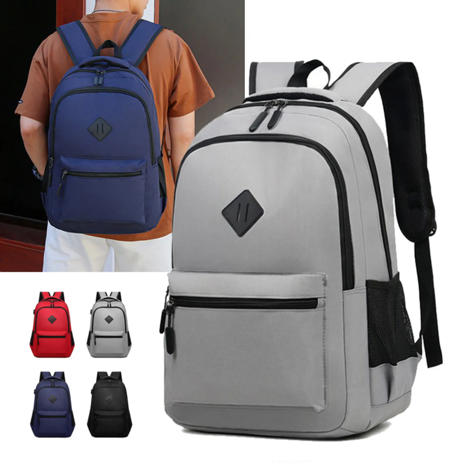 2024 Waterproof Men Backpacks Business Office Back Bags USB Charging Laptop Casual School Backpacks Casual Male Schoolbags