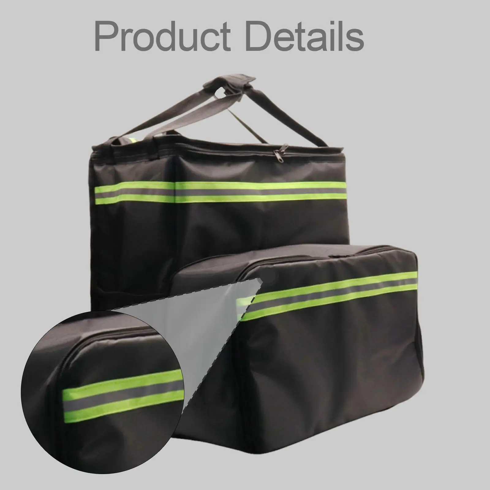 

Large Capacity Insulated Pizza Delivery Bag Oxford Cloth Hot Cold Food Backpack with Ergonomic Straps for Courier Services
