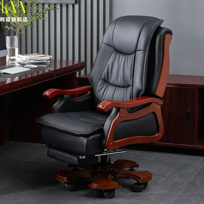 

Luxury Back Cushion Office Chair Design Roller Arm Leather Office Chair Swivel Sponge Sillas De Escritorio Home Decoration