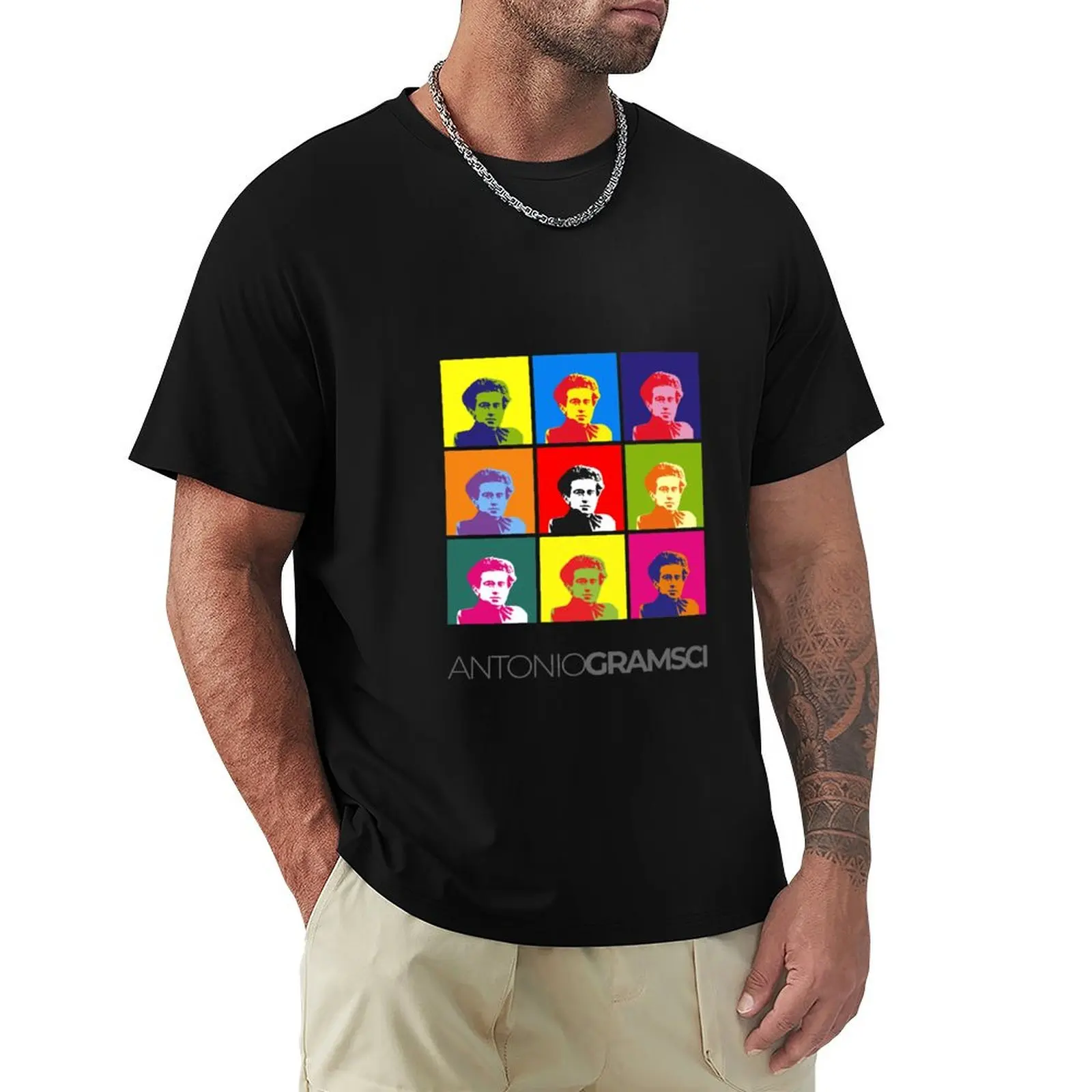 Antonio Gramsci pop-art poster portrait T-Shirt Construction Work Tee Shirt