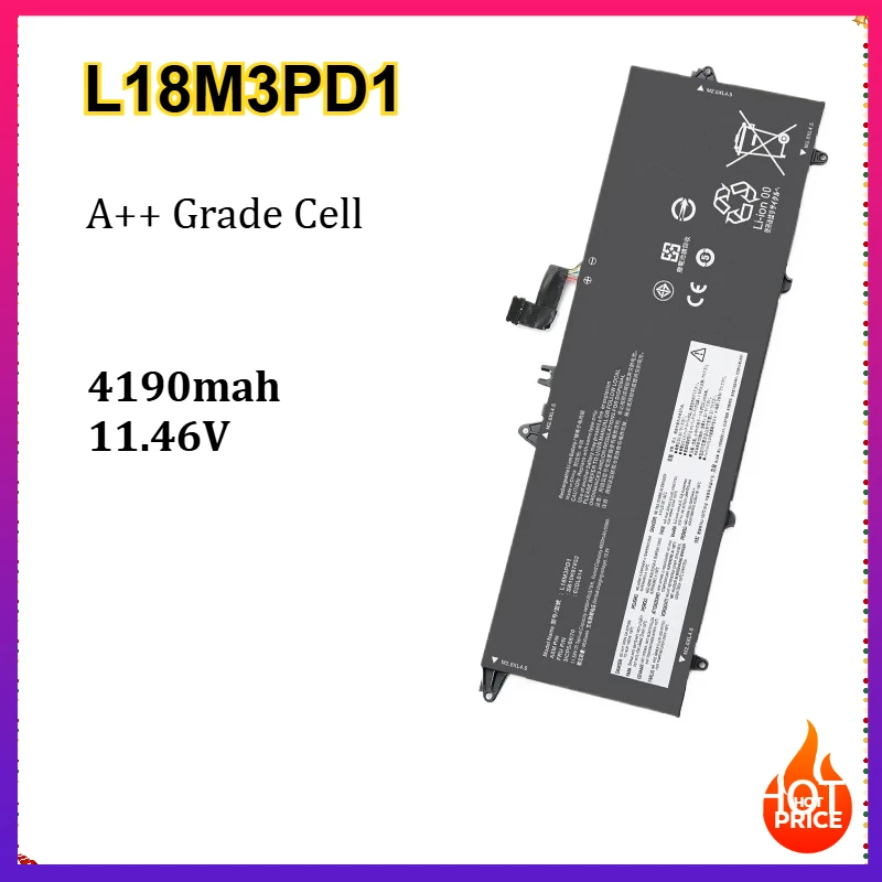 L18M3PD1 L18C3PD2 Battery For Lenovo ThinkPad T14S T490S T495S Series L18C3PD1 L18L3PD1 L18M3PD2 02DL013 02DL01 57WH