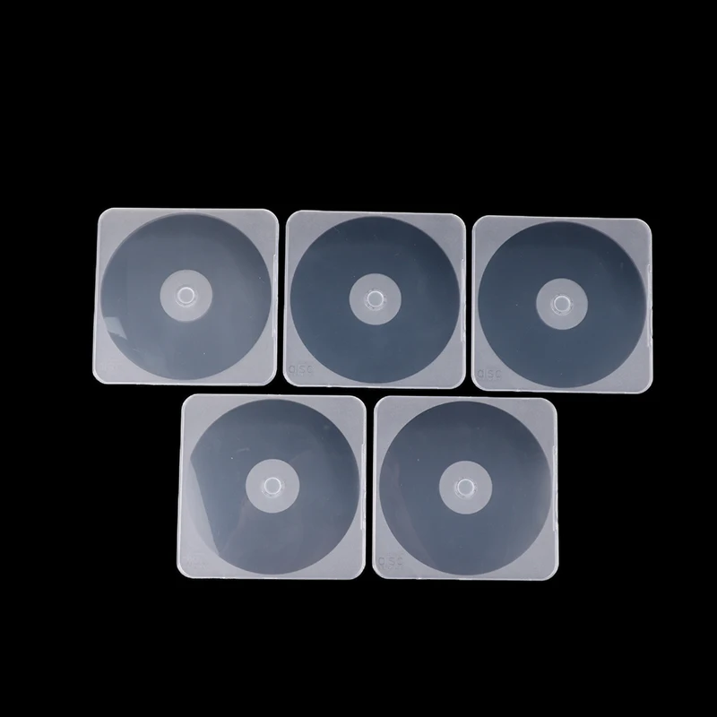 12cm 1/5PCS Thickened DVD Disc Box Practical Transparent Plastic Single Piece Rounded Square CD Case