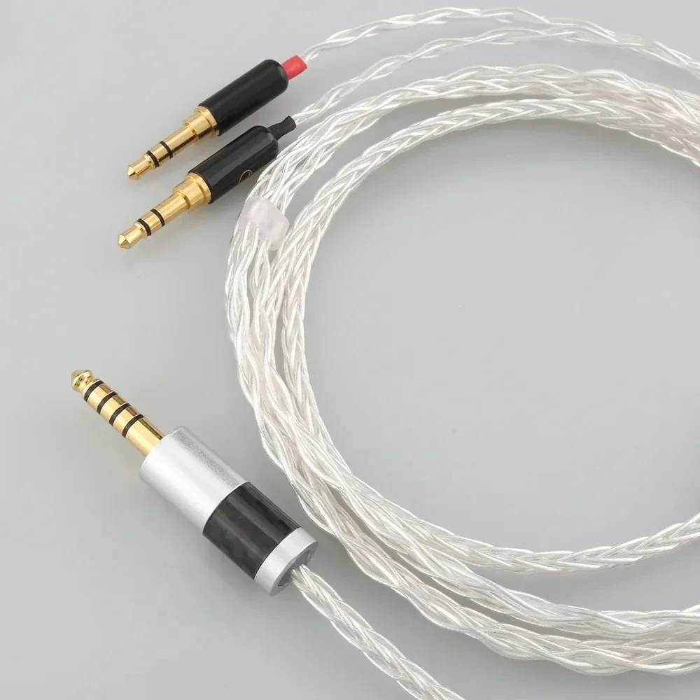 HIFI 8Cores 7N OCC Silver Plated Balanced Headphone Upgrade Cord Cable For Hifiman SUNDARA he400i he400s HE560 2x3.5mm