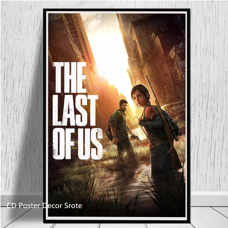 Hot The Last of Us Part 2 Poster Custom Posters Self-adhesive DIY Home Room Cafe Bar Decor Aesthetic Art Wall Painting Sticker