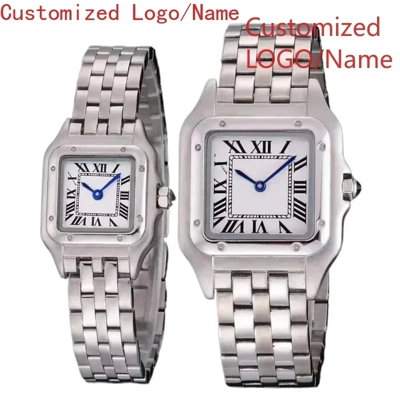 

A11 Store Customized Watch Mens Womens Quartz Yellow Gold Diamonds Bezel Stainless Steel Silver Rome White Panthere Sapphire