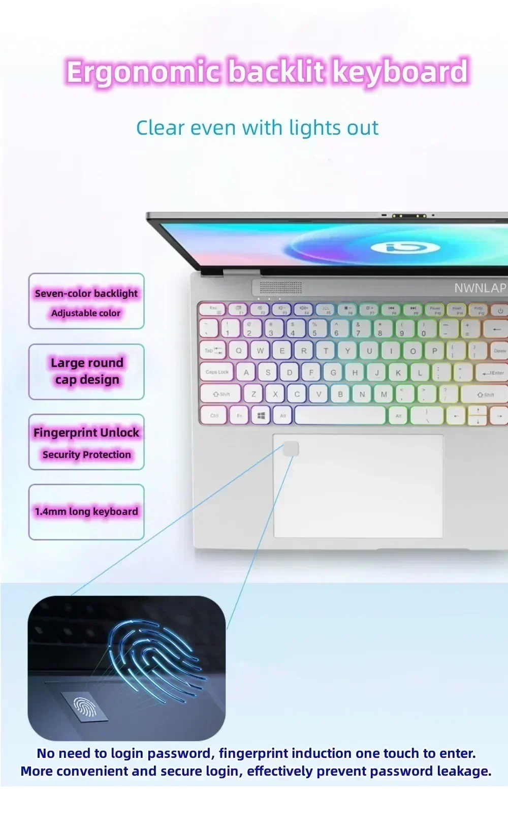 Dual Screen Laptop 15.6 Inch 2K IPS+ 7 Inch Touch Screen Intel N95 Processor Gaming Laptop DDR4 32GB 2TB SSD Notebook Computer