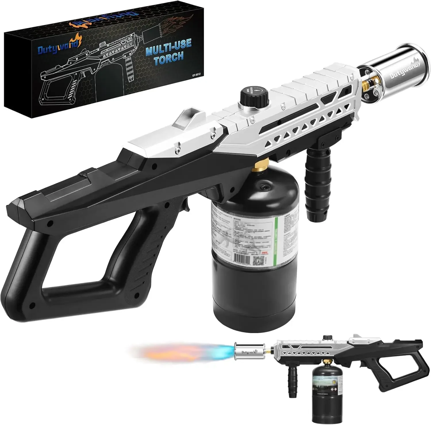

Propane Grill Torch Gun – Cooking Torch Head max. 800,000 BTUs – Culinary Torch Sous Vide – Adjustable Flamethrower for BBQ
