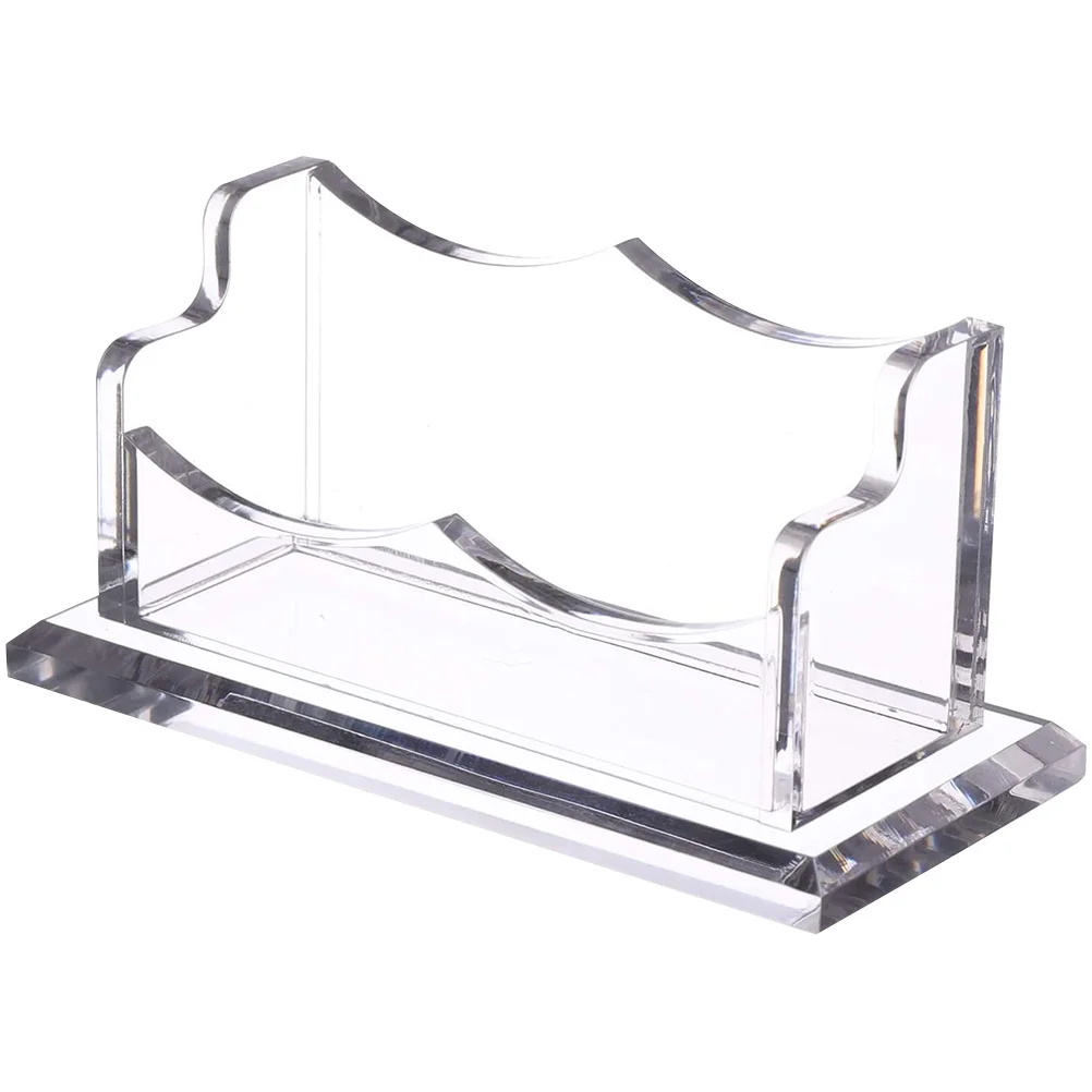 Premium Acrylic Name Cards Holder Cards Storage Box 60 Capacity Desktop Display Organizer Office Home Decor