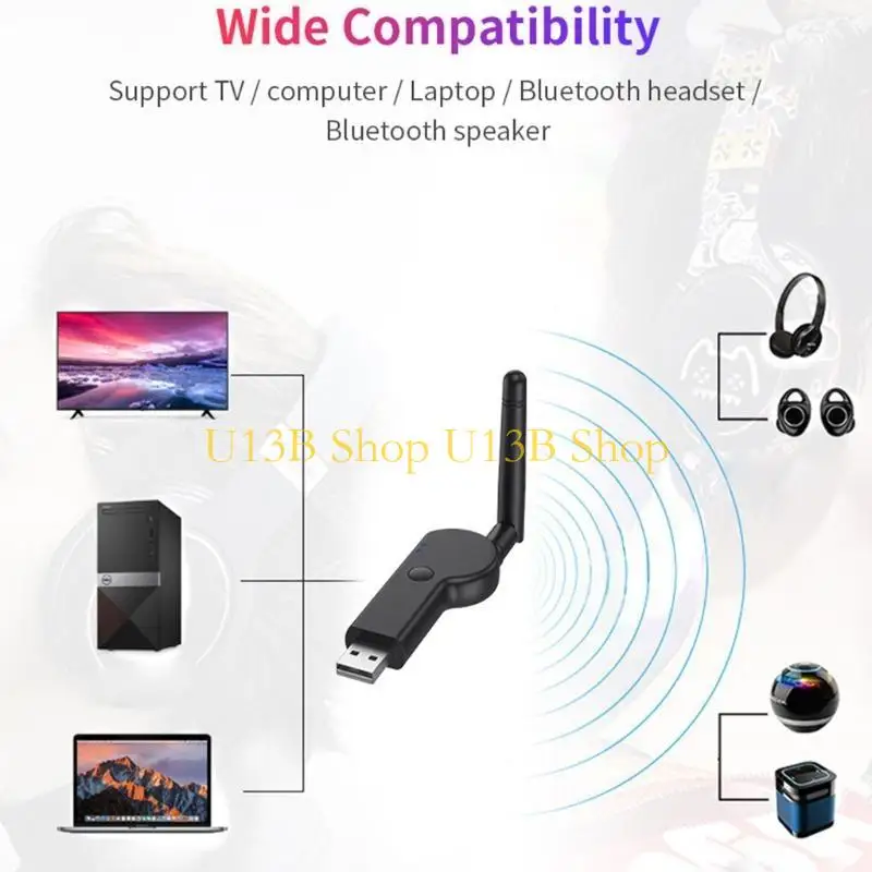 U13B Universal Nirkabel Nirkabel Bluetooth-Compatible Adapter Adapter Batalkan Batal