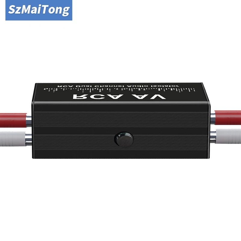 Professional 2CH RCA Audio Ground Loop Isolator, Portable Noise Filter for Musical Instrument & Home Stereo System
