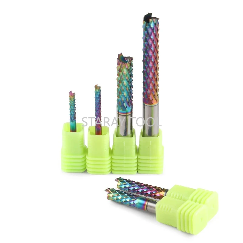 

3.175 4 6 8mm Shank Cnc Router Bits Tungsten Carbide PCB End Mill DLC Coated PCB Milling Cutter for Circuit Board 10Pcs