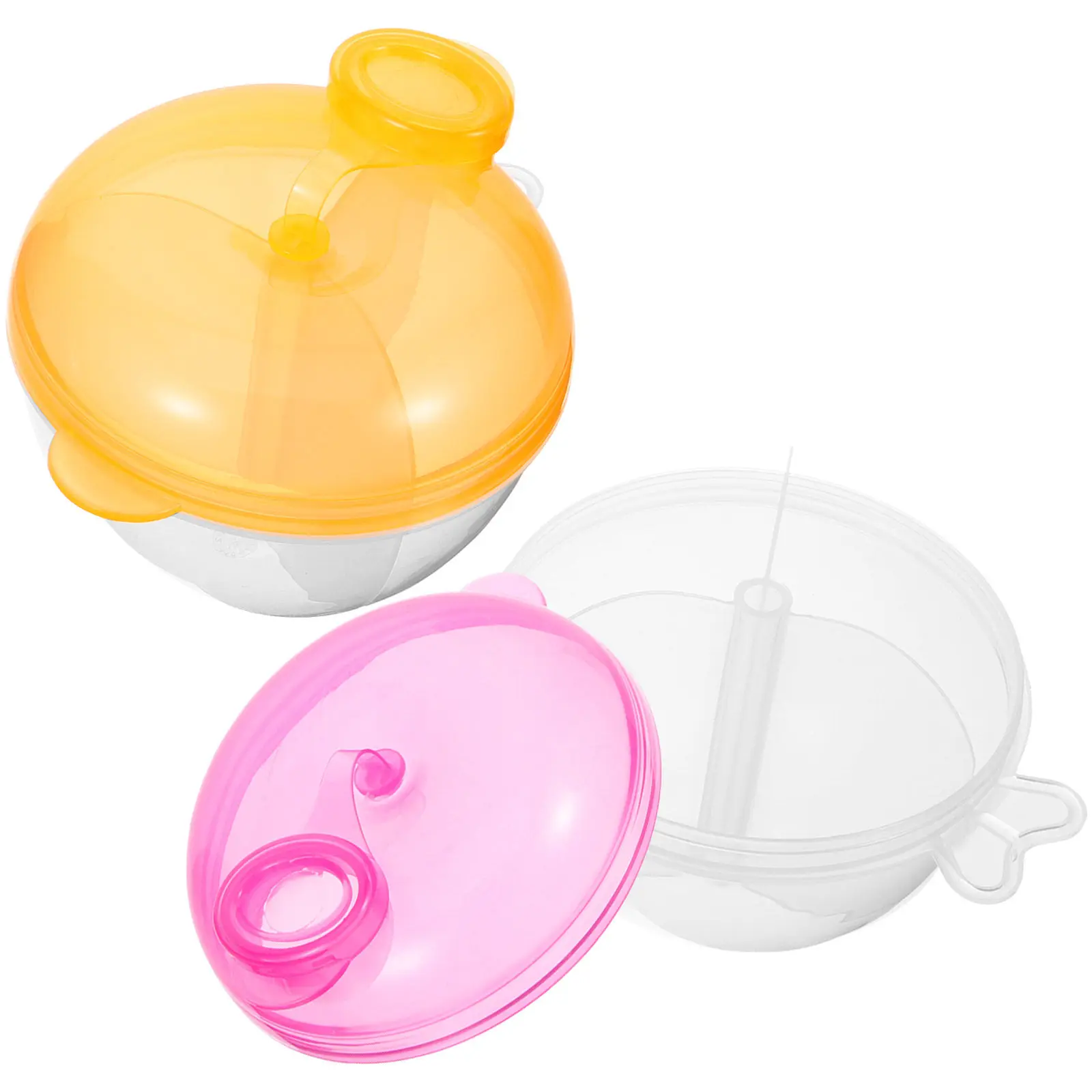 

2Pcs Milk Powder Dispenser Baby Formula Container Portable Travel Storage Box 3 Compartments Mini Snack Holder Safe PP